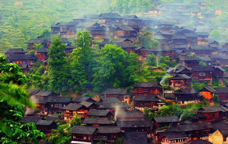 Views of old Chinese village